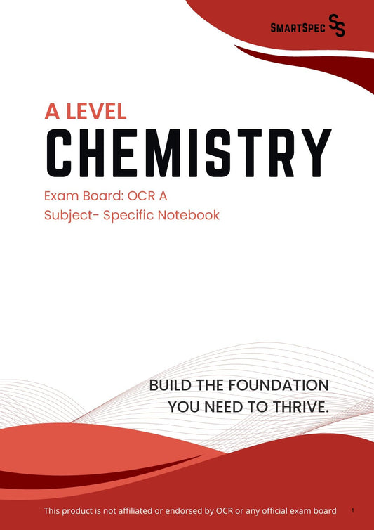 SmartSpec A-Level Chemistry OCR A subject-specific notebook cover