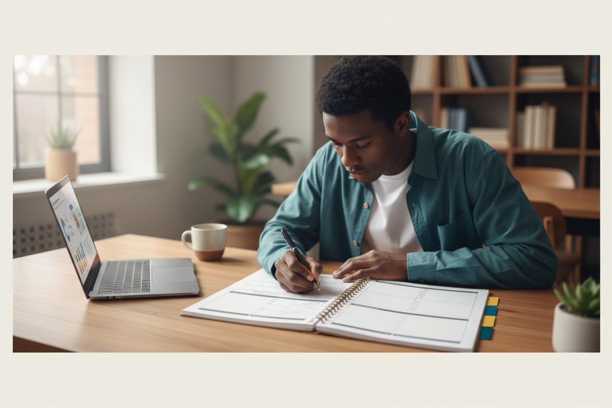 there is no smartspec logo, just leave it as text, plus just have one book their writing on, and make the person black